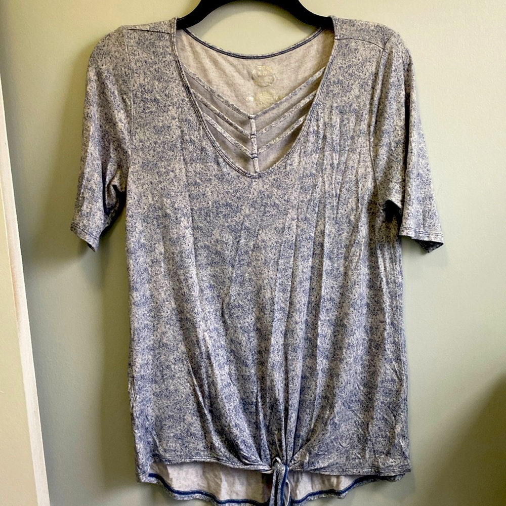 Womens blue speckled top🪺